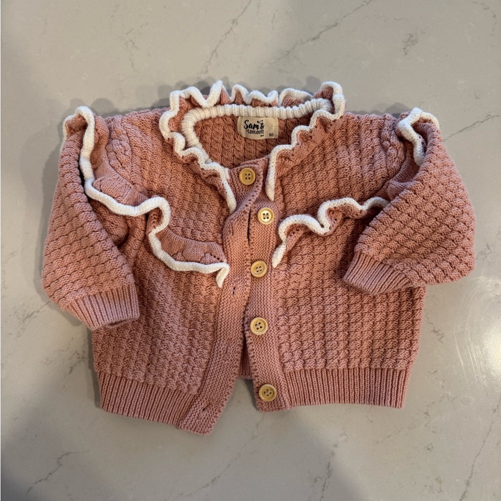 Pink Knitted Kids Blazer